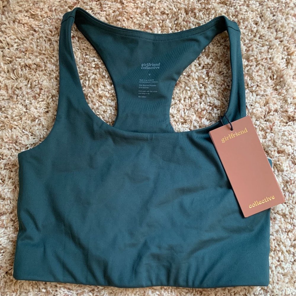 Girlfriend Collective Paloma Bra in Moss